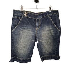 Arizona Jean Co Dark Wash Denim Bermuda Shorts